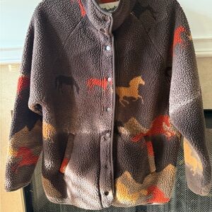Wrangler Retro Fleece in Horse Print